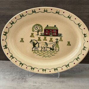 Vintage Metlox Poppytrail Homestead Provincial 13.5" Oval Platter California
